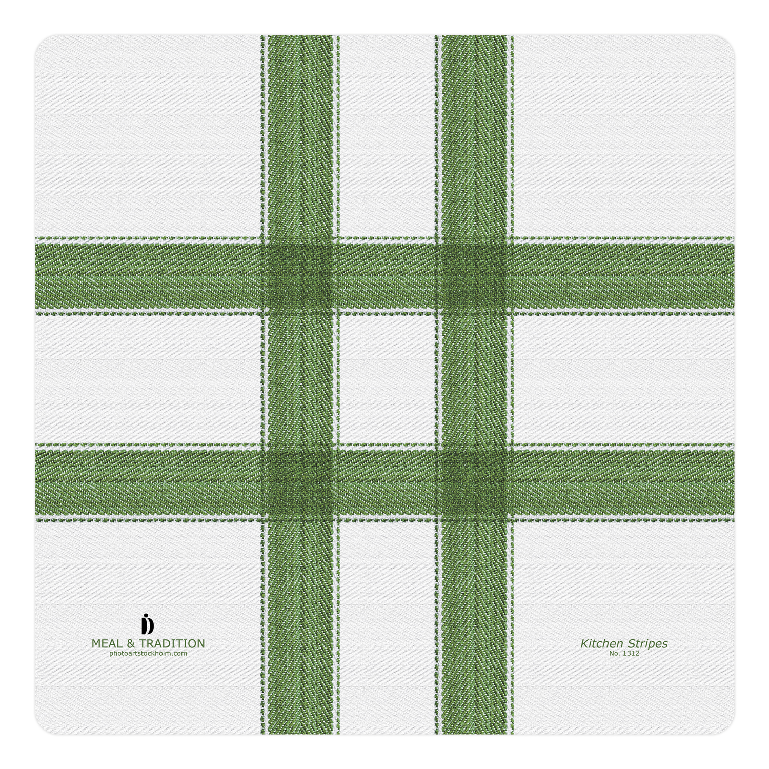 FROQE - BOARD_PLATE_WV - SKU_BRD1312KS3030GR - Kitchen_Stripes-Green - 30x30x0.6cm_11.81x11.81x2.36in - two-sided_design - MEAL & TRADITION by Forbicon - Sweden
