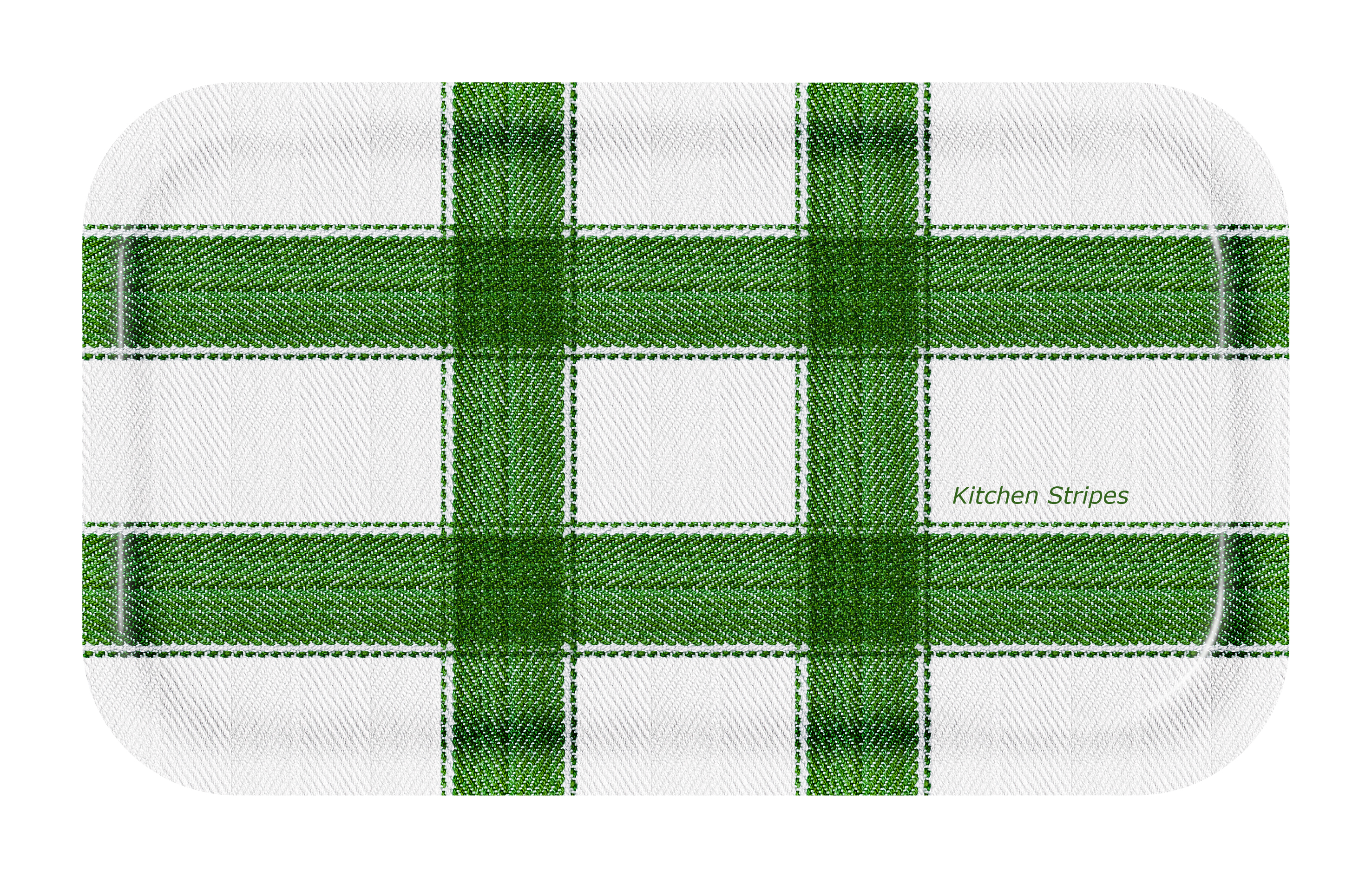 FROQE - TRAY_PLATE_WV - SKU_TRA1274KS2213GR - Kitchen_Stripes-Green - 22x13cm_8.66x5.12in - MEAL & TRADITION by Forbicon - Sweden