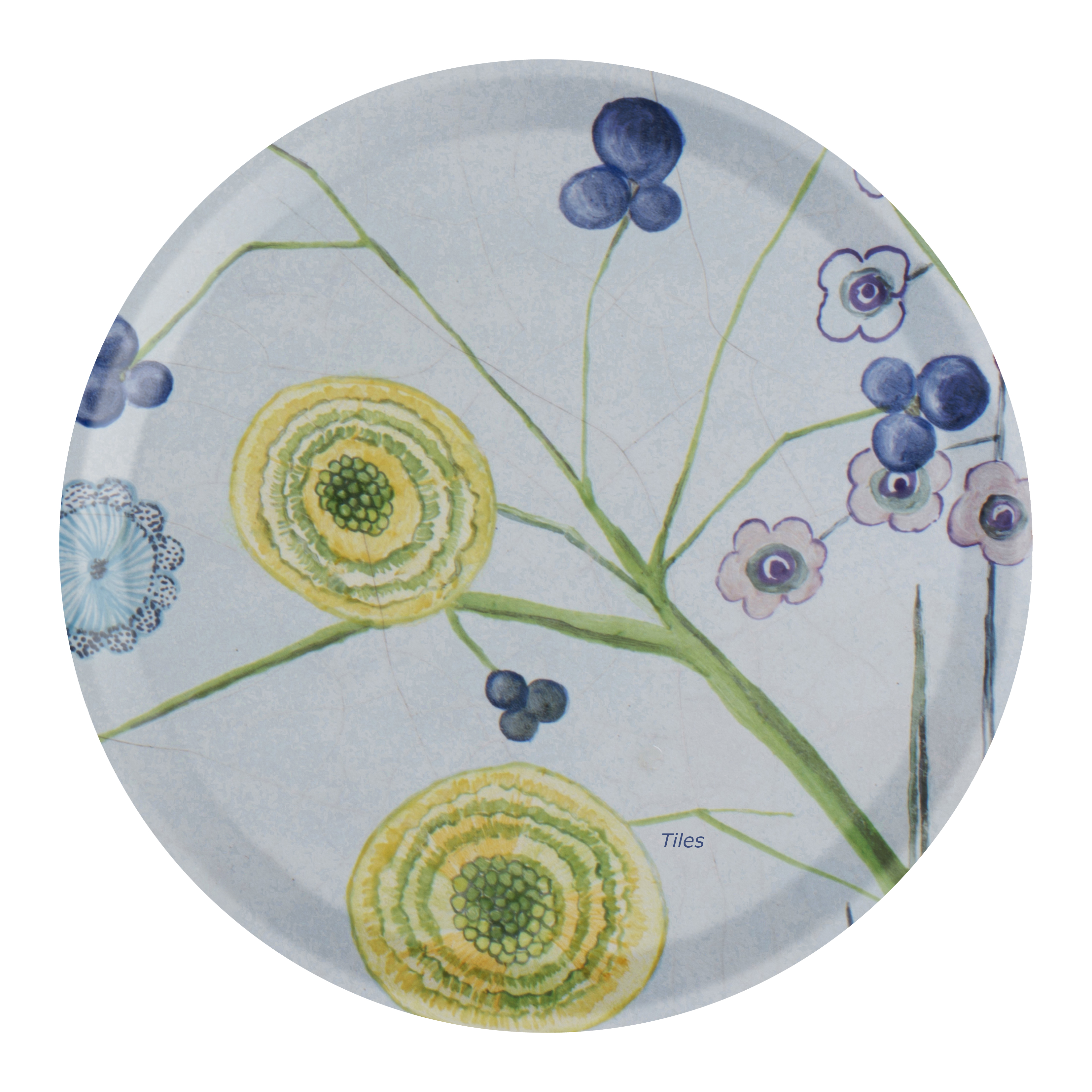 FROQE - TRAY_PLATE_WV - SKU_TRA257REM25 - Remembrance_Tile-Ball - round_25cm_9.84in - TRADITION by Forbicon - Sweden