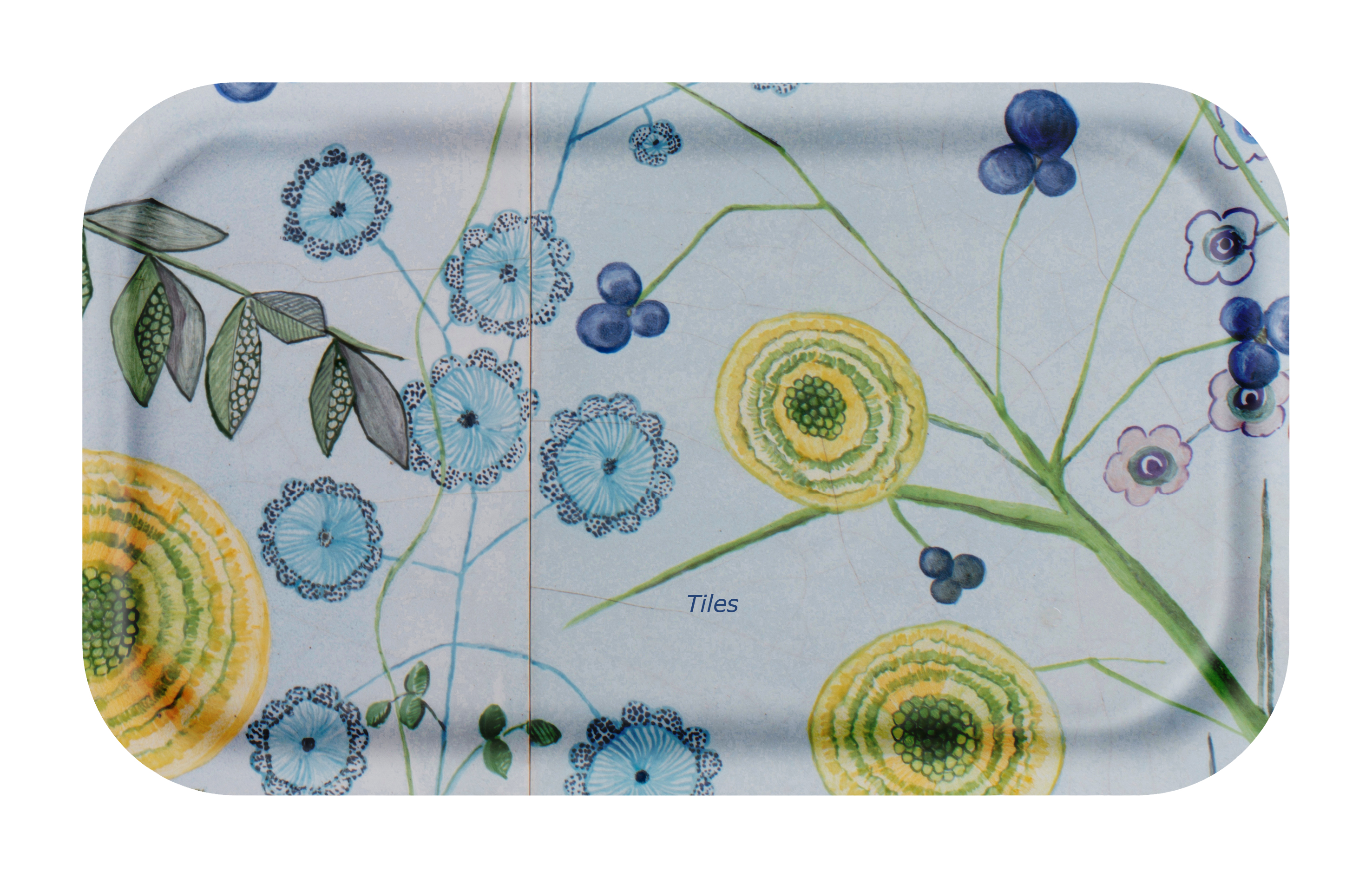 FROQE - TRAY/PLATE WV - SKU_TRA1343REM2213 - Remembrance_Tiles-Ball - 22x13cm_8.66x5.12in - TRADITION by Forbicon - Sweden