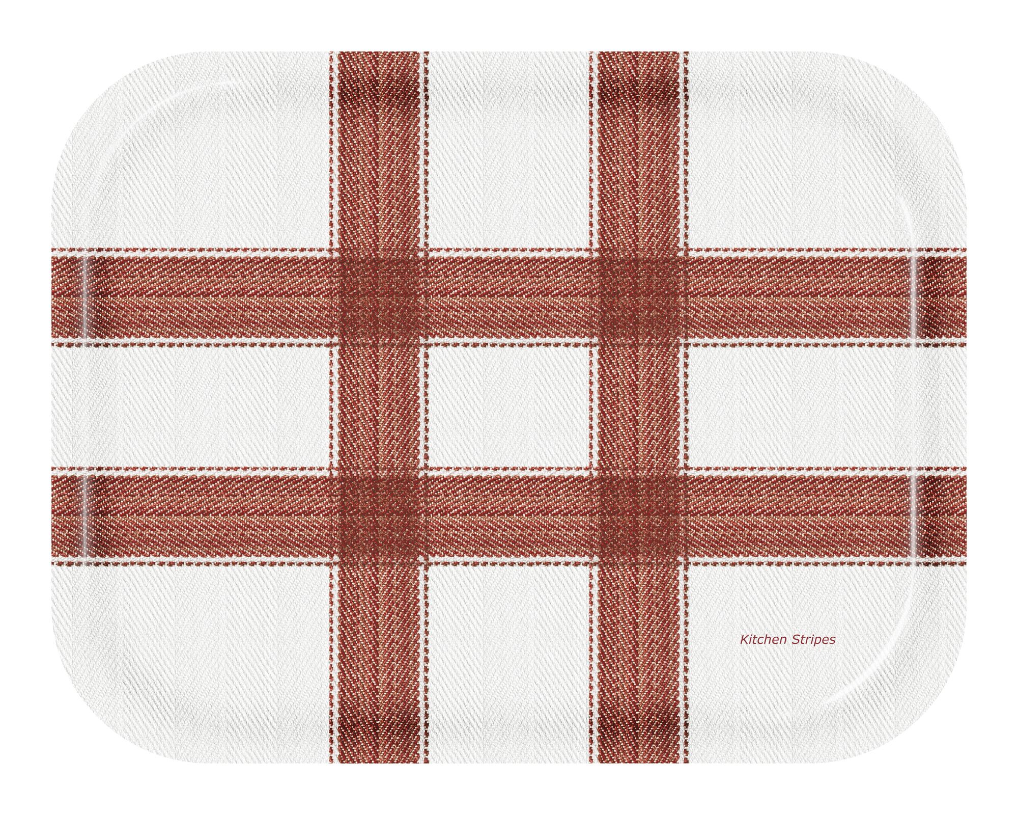 FROQE - TRAY_PLATE_WV - SKU_TRA1265KS3628RE - Kitchen_Stripes-Red - 36x28cm_14.17x11in - MEAL & TRADITION by Forbicon - Sweden